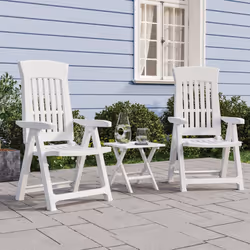 VidaXL 364710 chaise d'extérieur Terrace Polypropylène (PP) Blanc