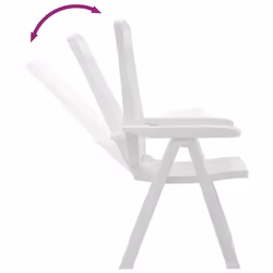 VidaXL 364710 chaise d'extérieur Terrace Polypropylène (PP) Blanc - Vue supplémentaire 7