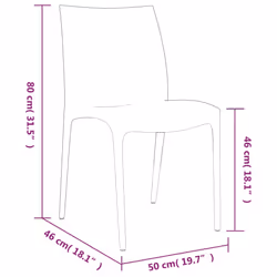 VidaXL 364733 chaise d'extérieur Terrace Polypropylène (PP) Crème - Vue supplémentaire 8