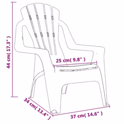 VidaXL 364740 chaise d'extérieur Terrace Polypropylène (PP) Vert - Vue supplémentaire 8