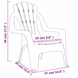 VidaXL 364742 chaise d'extérieur Terrace Polypropylène (PP) Orange - Vue supplémentaire 8