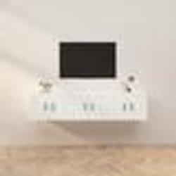 vidaXL Meubles TV muraux 3 pcs blanc 57x34,5x40 cm