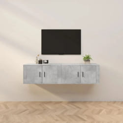 VIDAXL vidaXL Meubles TV Muraux - Gris béton