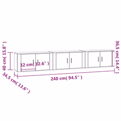 VidaXL 3188364 Support TV et centre de divertissement - Vue supplémentaire 8