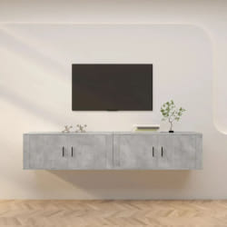 vidaXL - Meubles TV muraux Gris béton
