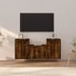 vidaXL Ensemble de meubles TV 3 pcs Chêne fumé Bois d'ingénierie
