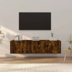 VidaXL Ensemble Meuble TV - Chêne fumé