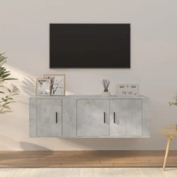 vidaXL Ensemble Meubles TV - Gris Béton