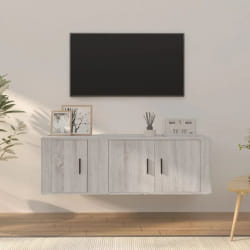 vidaXL Ensemble de meubles TV 2 pcs - Sonoma gris