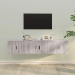 vidaXL Meubles TV 3 pcs - Sonoma gris bois d'ingénierie
