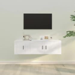 vidaXL Ensemble TV - Blanc (2 pcs)