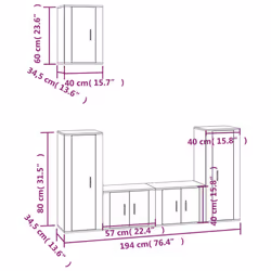 VidaXL 3188576 Support TV et centre de divertissement