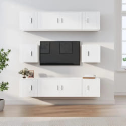 vidaXL Meubles TV 8 pcs Blanc