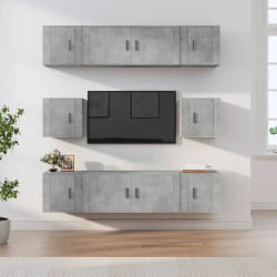 vidaXL Ensemble de meubles TV 8 pcs Gris béton