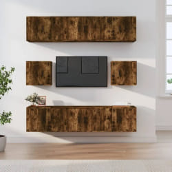 vidaXL Ensemble Meubles TV 8 pcs - Chêne fumé