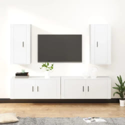 vidaXL Meubles TV Blanc