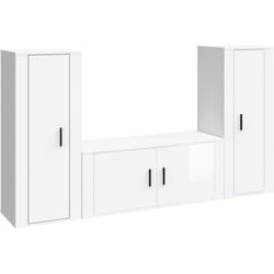Vidaxl - Ensemble de meubles tv 3 pcs Blanc brillant Bois d'ingénierie