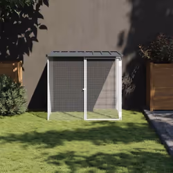 Ce poulailler avec toit est un choix parfait pour vos poulets, poules et autres petits animaux et les maintient à l'aise. Uti ...