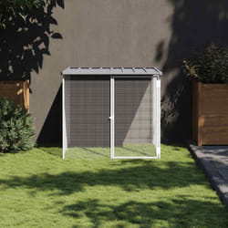 Poulailler avec toit gris clair 103x98x90 cm acier galvanisé - Vidaxl