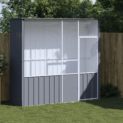 Cage à oiseaux anthracite 215x78x200 cm acier galvanisé Vidaxl