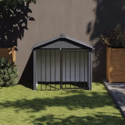 Description générale Offrez sécurité et confort à vos amis à fourrure avec cette niche pour chien avec toit. Cette niche poly ...