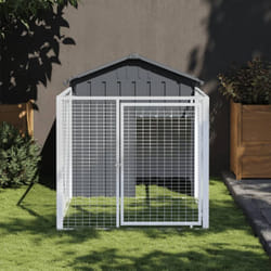 Vidaxl - Niche pour chien avec cour anthracite 117x201x123 cm