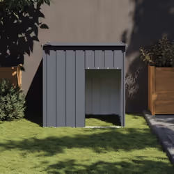 Description générale Offrez sécurité et confort à vos amis à fourrure avec cette niche pour chien avec toit. Cette niche poly ...