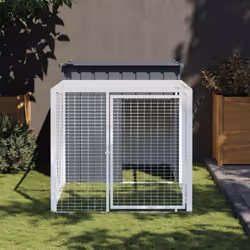 Ce poulailler avec cour est un choix parfait pour vos poulets, poules et autres petits animaux et les maintient à l'aise. Uti ...