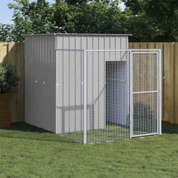 Vidaxl - Niche pour chien avec cour gris clair 165x251x181 cm