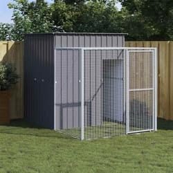 Vidaxl - Poulailler avec cour anthracite 165x251x181 cm acier galvanisé