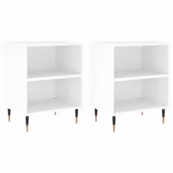 VidaXL 826765, Blanc, Fer, Bois, 400 mm, 300 mm, 500 mm, 2 pièce(s)