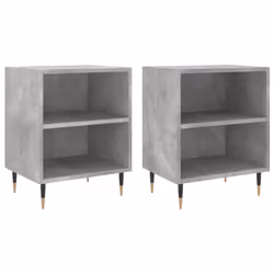 VidaXL 826773, Couleur du béton, Fer, Bois, 400 mm, 300 mm, 500 mm, 2 pièce(s)