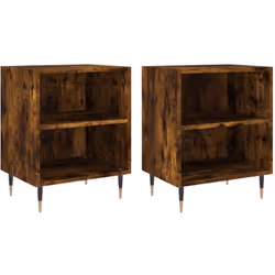 Ces tables de chevet au design élégant sont un supplément intemporel à votre décoration intérieure. Matériau durable : le boi ...