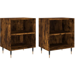 Vidaxl - Tables de chevet 2 pcs chêne fumé 40x30x50 cm bois d'ingénierie