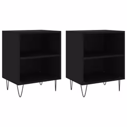 VidaXL 826783, Noir, Fer, Bois, 400 mm, 300 mm, 500 mm, 2 pièce(s)