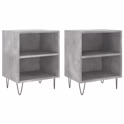 VidaXL 826789, Couleur du béton, Fer, Bois, 400 mm, 300 mm, 500 mm, 2 pièce(s)