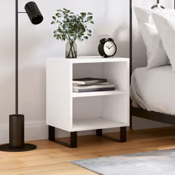 VidaXL 826796 Table de nuit et table de chevet Blanc - Vue supplémentaire 2