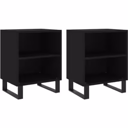 Ces tables de chevet au design élégant sont un supplément intemporel à votre décoration intérieure. Matériau durable : le boi ...
