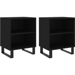Vidaxl - Tables de chevet 2 pcs noir 40x30x50 cm bois d'ingénierie