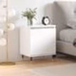 vidaXL Table de chevet blanc brillant 40x30x50 cm bois d’ingénierie