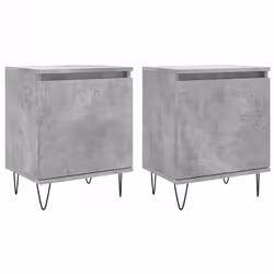 VidaXL 826837, Couleur du béton, Fer, Bois, 400 mm, 300 mm, 500 mm, 2 pièce(s)