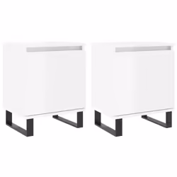 VidaXL 826849, Blanc, Fer, Bois, 400 mm, 300 mm, 500 mm, 2 pièce(s)