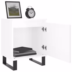 VidaXL 826849 Table de nuit et table de chevet Blanc - Vue supplémentaire 4