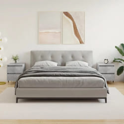 vidaXL Tables de Chevet Gris Béton - 40x35x50 cm