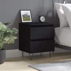 VidaXL 826878, Noir, Fer, Bois, 400 mm, 350 mm, 500 mm, 1 pièce(s)
