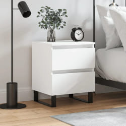 VIDAXL Table de chevet - Blanc 40x35x50 cm