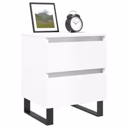VidaXL 826897 Table de nuit et table de chevet Blanc