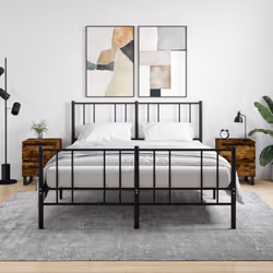 Ces tables de chevet au design élégant sont un supplément intemporel à votre décoration intérieure. Matériau durable : le boi ...