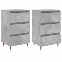 VidaXL 826917, Couleur du béton, Fer, Bois, 400 mm, 350 mm, 690 mm, 2 pièce(s)
