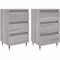 Ces tables de chevet au design élégant sont un supplément intemporel à votre décoration intérieure. Matériau durable : le boi ...